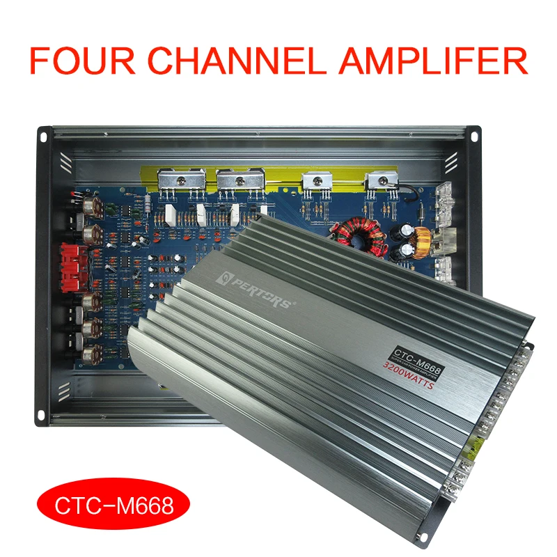 Car Audio Amplifier , 12V Big Power CTC-M668 4channel Amplifer
Car Audio Amplifier , 12V Big Power CTC-M668 4channel Amplifer