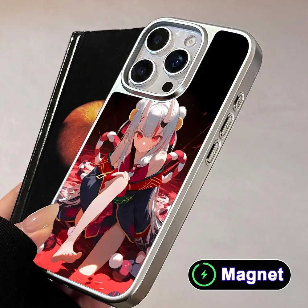 Holo Nakiri Ayame Phone Case for iPhone 17 16 15 14 13 12 11 Air Pro Max Plus Electroplated Silver Magnet Cover
Holo Nakiri Ayame Phone Case for iPhone 17 16 15 14 13 12 11 Air Pro Max Plus Electroplated Silver Magnet Cover