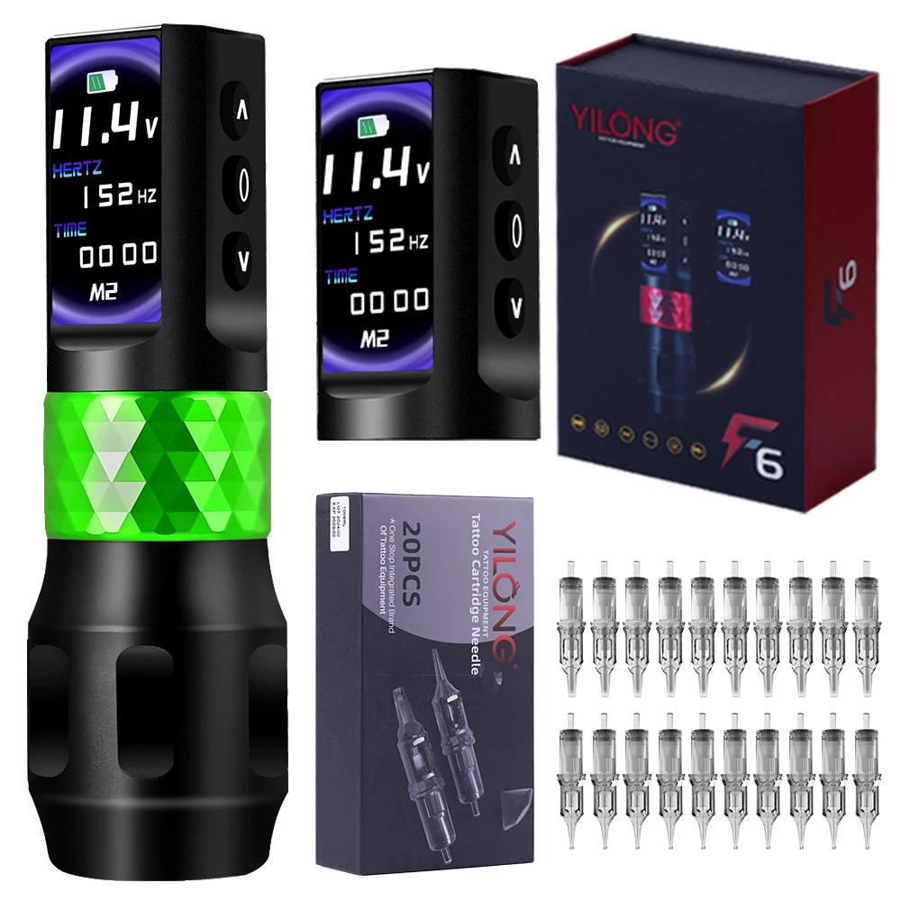 YILONG F6 Professional Tattoo Pen 2 Battery Tattoo Pen Kit For Permanent Makeup Tattoo Machine Kit Wireless Tattoo Gun Kit
YILONG F6 Professional Tattoo Pen 2 Battery Tattoo Pen Kit For Permanent Makeup Tattoo Machine Kit Wireless Tattoo Gun Kit