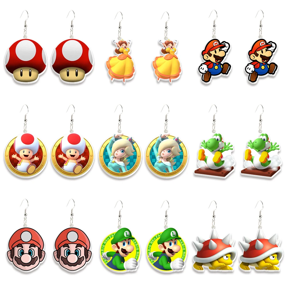 Super Mario Games Pendant Earrings Design Drop Earrings Transparent Acrylic Women Girl Jewelry Accessories Gifts
Super Mario Games Pendant Earrings Design Drop Earrings Transparent Acrylic Women Girl Jewelry Accessories Gifts