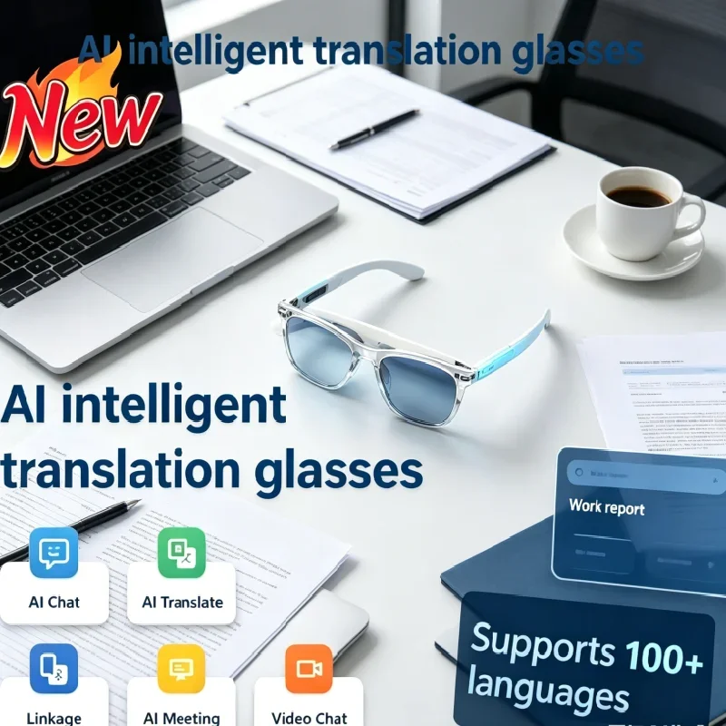 100+ Languages AI Translation BT TWS Glasses Premium AI Smart Glasses Noise Reduction Light Make Receive Calls Music Calling
100+ Languages AI Translation BT TWS Glasses Premium AI Smart Glasses Noise Reduction Light Make Receive Calls Music Calling