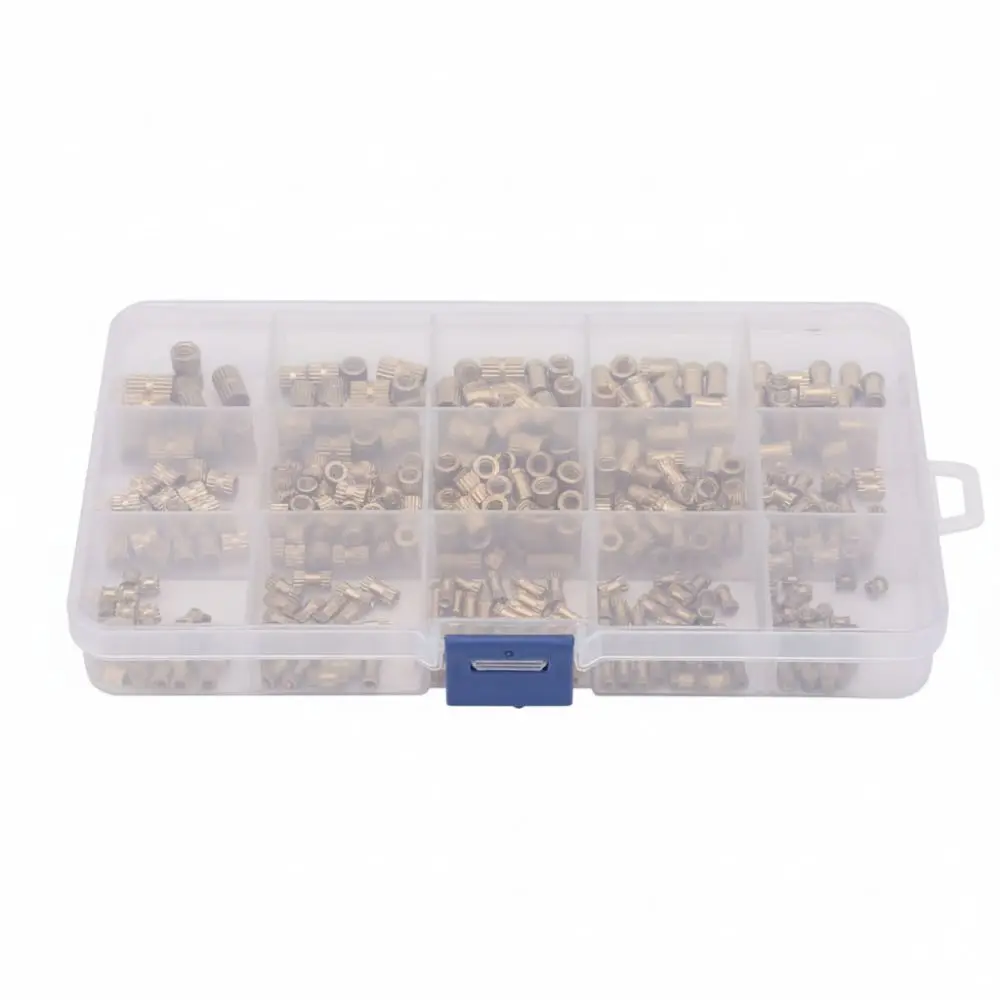 330pcs Brass Threaded Inserts M2 M3 M4 M5 Metric Standard Knurled Insert Nuts Knurled Surface Female Thread
330pcs Brass Threaded Inserts M2 M3 M4 M5 Metric Standard Knurled Insert Nuts Knurled Surface Female Thread