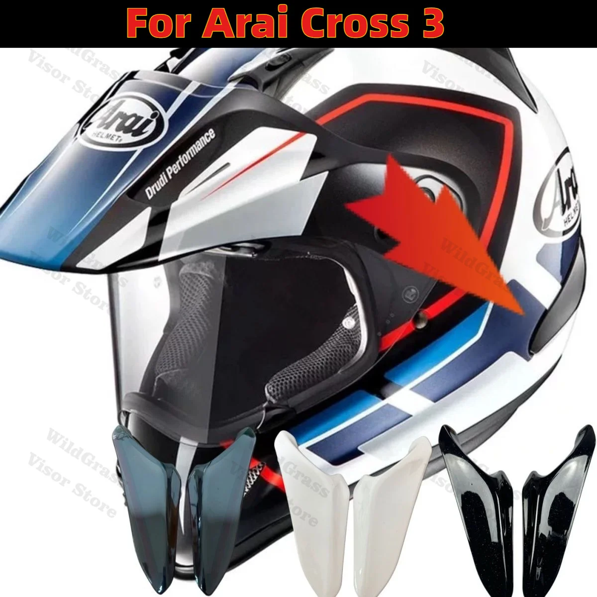 Custom Appearance Outer Decor Trim Cover, Aftermarket Mod Accessories for Arai Cross 3 Off-Road Dual Sport Adventure Helmet
Custom Appearance Outer Decor Trim Cover, Aftermarket Mod Accessories for Arai Cross 3 Off-Road Dual Sport Adventure Helmet