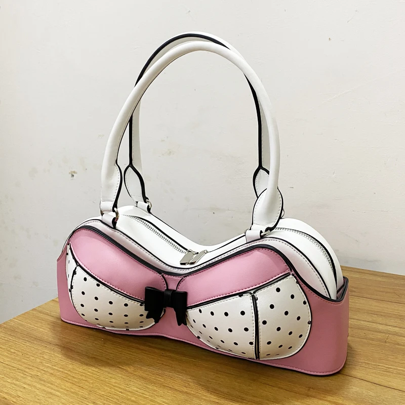 Fashion Bra Shape Spliced Polka Dot Pattern Underarm Bag For Women Luxury Designer Handbag Purse 2026 New In PU Small Shoulder
Fashion Bra Shape Spliced Polka Dot Pattern Underarm Bag For Women Luxury Designer Handbag Purse 2026 New In PU Small Shoulder