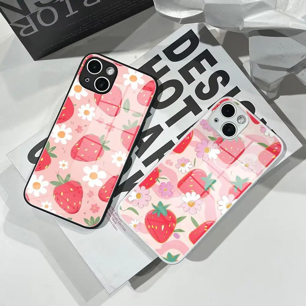 strawberry Phone Case Tempered Glass For IPhone 16 15 Pro Max 14 13 12 Mini Plus Samsung S24 S23 Ultra phone case
strawberry Phone Case Tempered Glass For IPhone 16 15 Pro Max 14 13 12 Mini Plus Samsung S24 S23 Ultra phone case