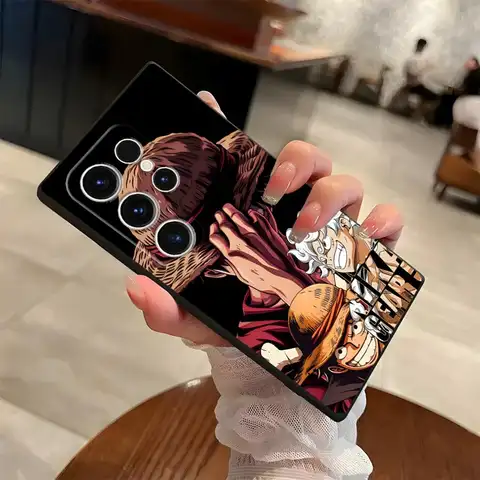 One Piece Zoro Rufy Portgas D Ace Custodia morbida nera per telefono per Samsung Galaxy S23 Ultra S20 S25 Edge S24 Plus S21 FE