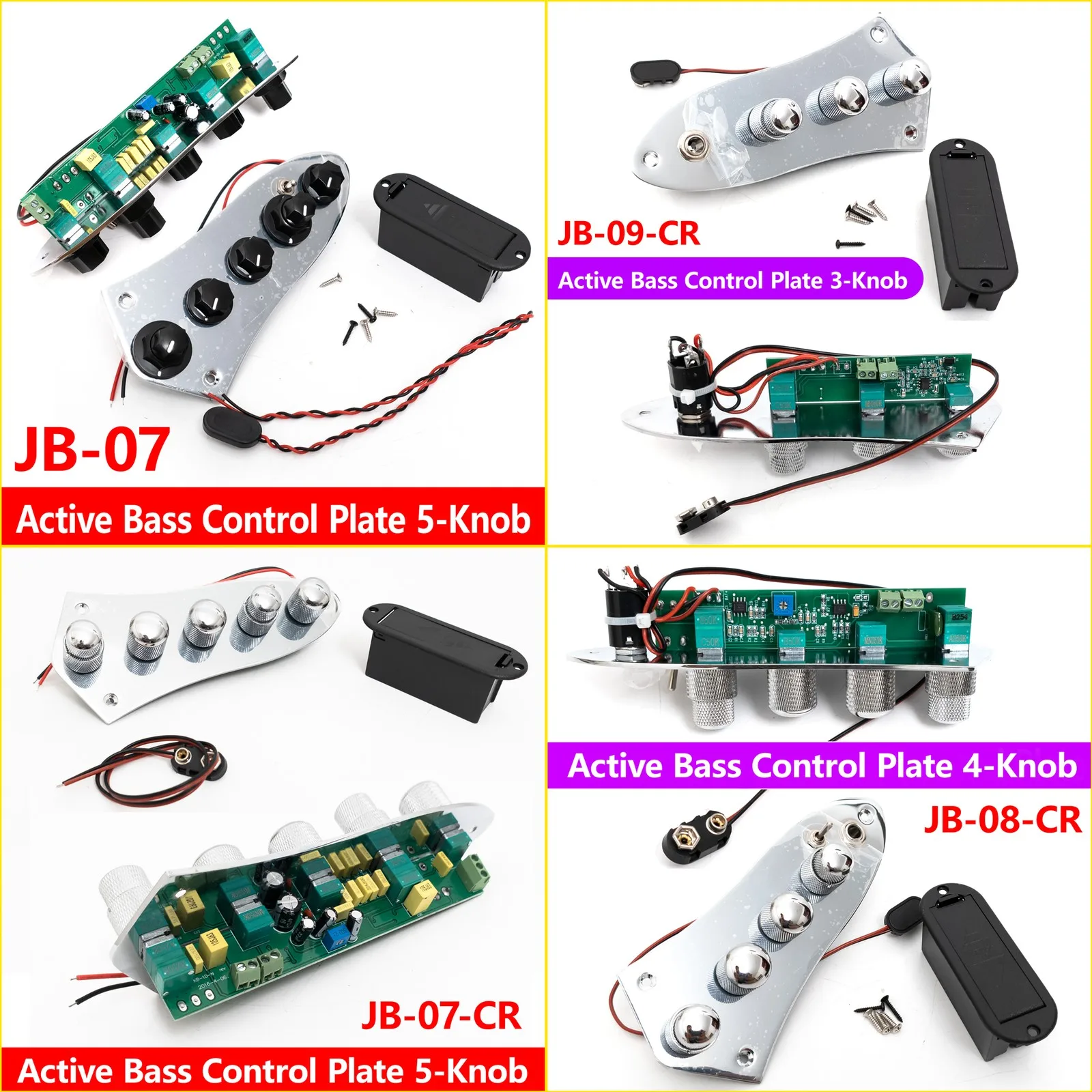 Active Bass Loaded Wired Control Plate Prewired 3/4/5 Knob EQ for 4/5 String Electric Bass Upgrade Assembly
Active Bass Loaded Wired Control Plate Prewired 3/4/5 Knob EQ for 4/5 String Electric Bass Upgrade Assembly