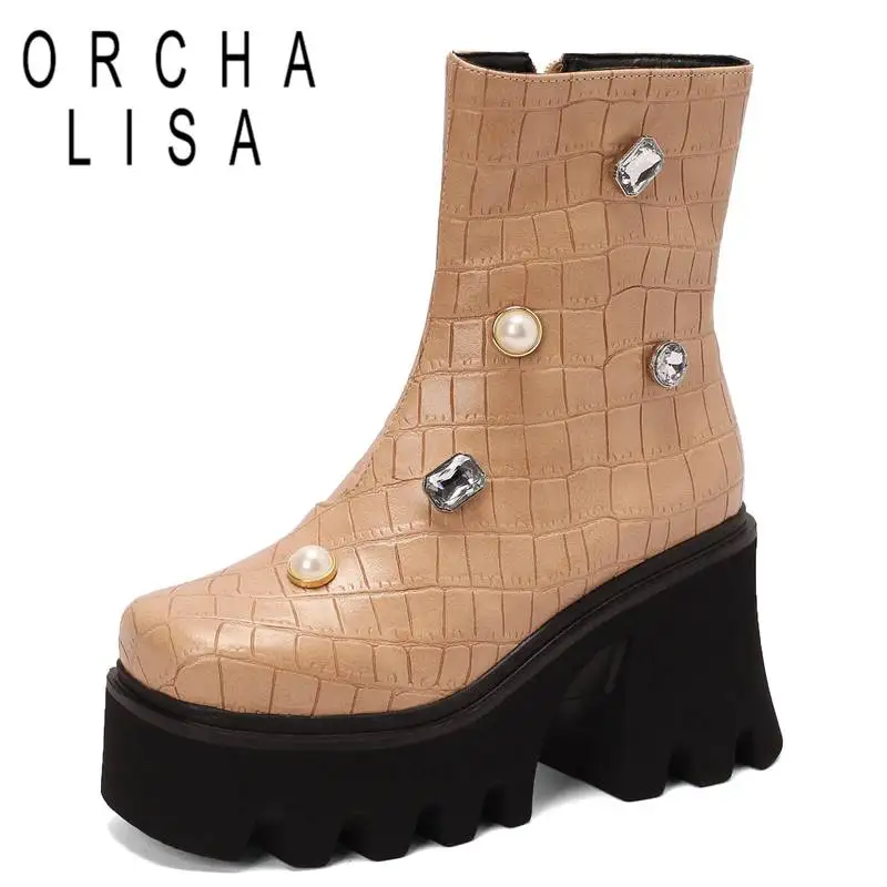 ORCHA LISA 2022 Womens Winter Boots Mid-Calf 16cm Chunky Heel 9.5cm Platform 5cm Zipper Rhinestone Plaid Big Size 34-44 Leisure
ORCHA LISA 2022 Womens Winter Boots Mid-Calf 16cm Chunky Heel 9.5cm Platform 5cm Zipper Rhinestone Plaid Big Size 34-44 Leisure