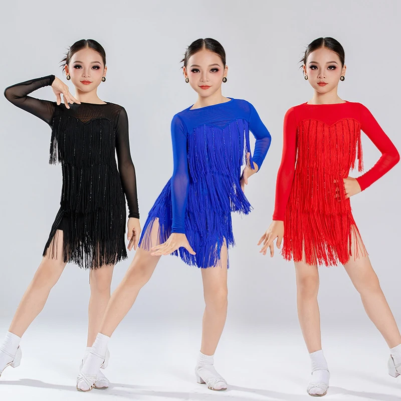 3 Colors Children Latin Dance Performance Dress Girls Full Fringed Latin Dance Dress Kids Chacha Professional Dancewear SL14072
3 Colors Children Latin Dance Performance Dress Girls Full Fringed Latin Dance Dress Kids Chacha Professional Dancewear SL14072