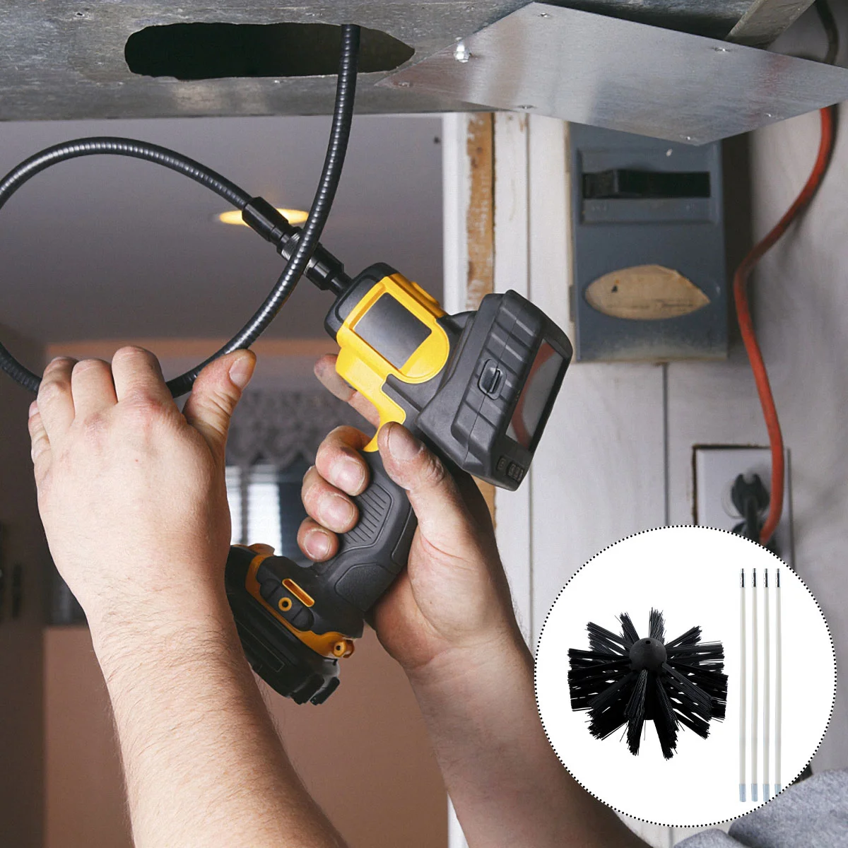 Nylon Chimney Brush Duct Hair Cleaner Tool Pipe Accessories Cleaning Dryer Vent Tools
Nylon Chimney Brush Duct Hair Cleaner Tool Pipe Accessories Cleaning Dryer Vent Tools
