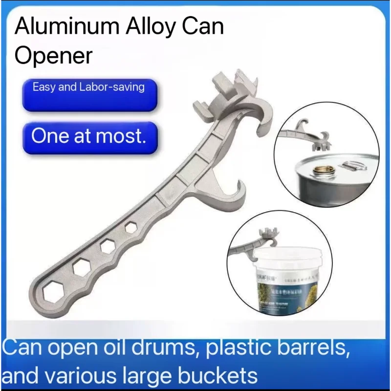 Multi Function Bucket Opener Aluminum Alloy Labor Saving Bung Wrench Barrel Lid Opener for 5-55 Gallon Drums Paint Bucket Opener
Multi Function Bucket Opener Aluminum Alloy Labor Saving Bung Wrench Barrel Lid Opener for 5-55 Gallon Drums Paint Bucket Opener