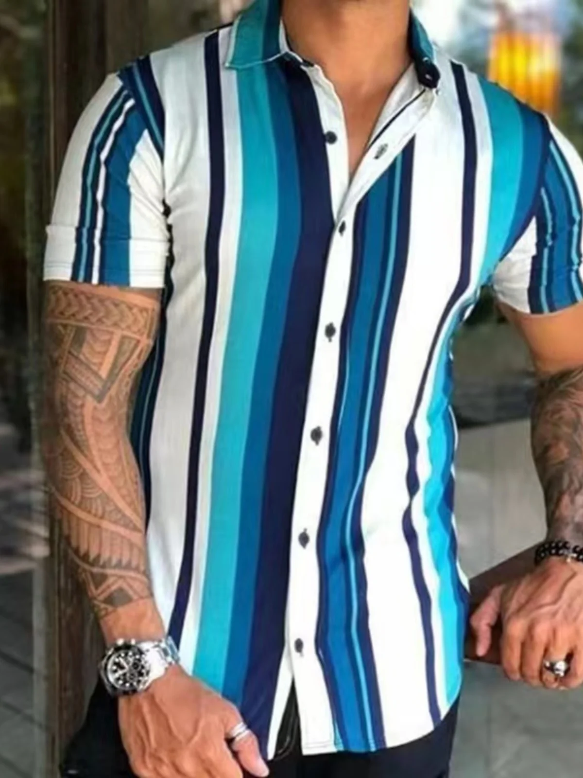 Мужская полосатая лацкан ort Sve irt Casual Sle Faionable Youthful Trendy Fit Autumn Wear Long Sve Regular Thin
Мужская полосатая лацкан ort Sve irt Casual Sle Faionable Youthful Trendy Fit Autumn Wear Long Sve Regular Thin