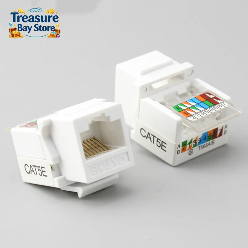 10Pcs RJ45 CAT5e Ethernet Network Keystone JackClip Module Wall Plug Connector
10Pcs RJ45 CAT5e Ethernet Network Keystone JackClip Module Wall Plug Connector
