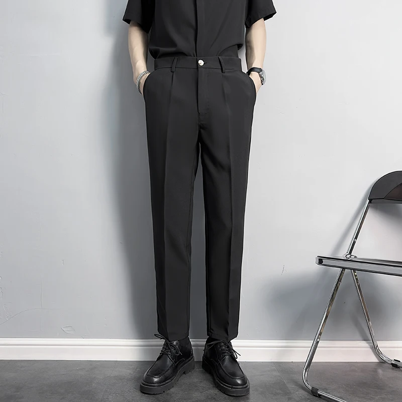 Мужские повседневные брюки Busin, прямые брюки, против морщин, не гладить, Faionable Drapey, облегающие длинные брюки, новый Sle, девять предметов
Мужские повседневные брюки Busin, прямые брюки, против морщин, не гладить, Faionable Drapey, облегающие длинные брюки, новый Sle, девять предметов