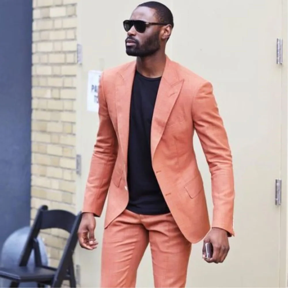 2023 New Business Official Groom Peach Groom Tuxedos Peak Lapel Men's Two Piece Wedding Best Man Suit (Jacket+Pants)
2023 New Business Official Groom Peach Groom Tuxedos Peak Lapel Men's Two Piece Wedding Best Man Suit (Jacket+Pants)