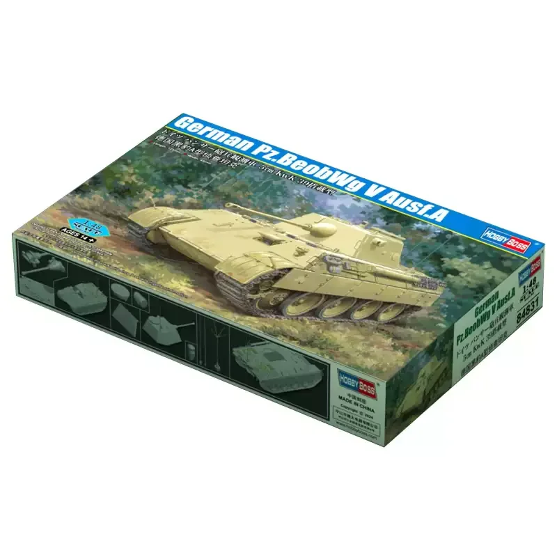 Trumpeter 84831 1/48 Немецкий разведывательный танк Panther A, пластиковый конструктор-модель
Trumpeter 84831 1/48 Немецкий разведывательный танк Panther A, пластиковый конструктор-модель
