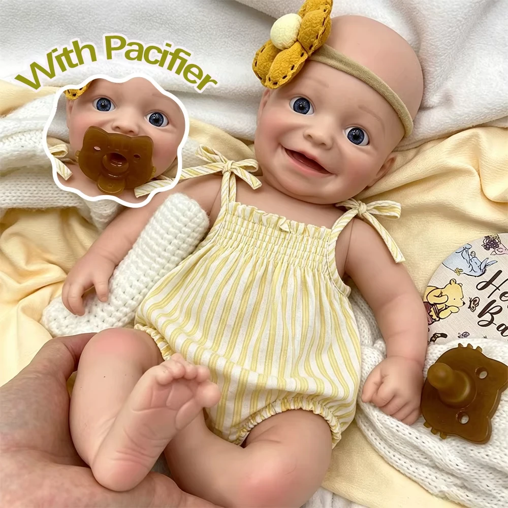17" Soft Squeeze Silicone Reborn Baby Girl Doll Diy Weighted Reborn Doll Open Mouth Pacifier Newborn For Christmas Collection
17" Soft Squeeze Silicone Reborn Baby Girl Doll Diy Weighted Reborn Doll Open Mouth Pacifier Newborn For Christmas Collection