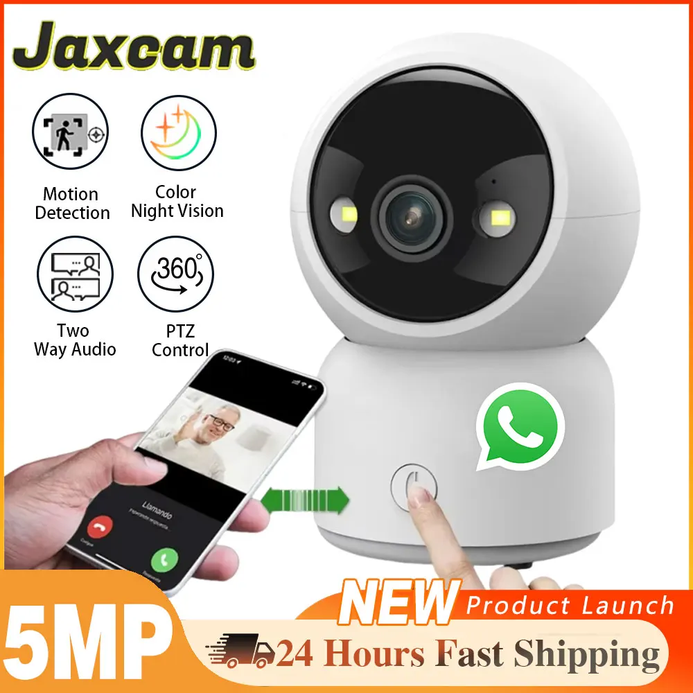 Smart 5MP WiFi PTZ Camera 2K Color Night Vision Motion Detection Two Way Audio Auto Tracking Home Indoor Security IP Camera
Smart 5MP WiFi PTZ Camera 2K Color Night Vision Motion Detection Two Way Audio Auto Tracking Home Indoor Security IP Camera
