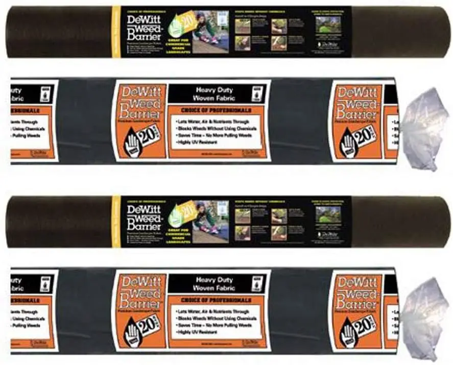 2-Pack 20 Year Weed Barrier 4.1 oz, 3 x 100 Feet – Heavy-Duty Woven Landscape Ground Cover for Gardens, Greenhouses,
2-Pack 20 Year Weed Barrier 4.1 oz, 3 x 100 Feet – Heavy-Duty Woven Landscape Ground Cover for Gardens, Greenhouses,