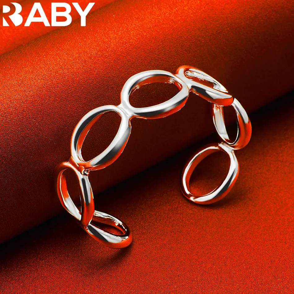 URBABY 925 Sterling Silver Round Bangle Open Bracelet For Women and Men Fashion Jewelry Elegant Exquisite Party Accessories Gift
URBABY 925 Sterling Silver Round Bangle Open Bracelet For Women and Men Fashion Jewelry Elegant Exquisite Party Accessories Gift