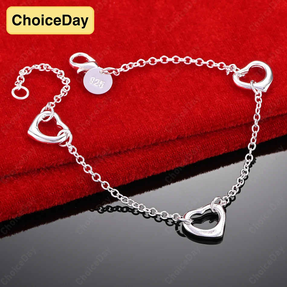 ChoiceDay стерлингового серебра 925 пробы 8 дюймов 20 см нежный простой браслет в форме сердца женский подарок ювелирные изделия свадебные аксессуары
ChoiceDay стерлингового серебра 925 пробы 8 дюймов 20 см нежный простой браслет в форме сердца женский подарок ювелирные изделия свадебные аксессуары