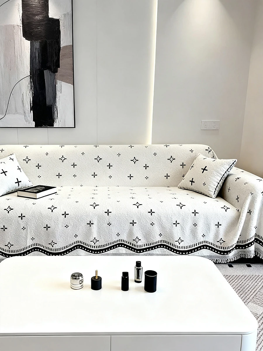 Modern Minimalist Sofa Cover Full Coverage Non-Slip Carpet Cream Style Sofa Protector Dustproof Cover for Universal Sofa
Modern Minimalist Sofa Cover Full Coverage Non-Slip Carpet Cream Style Sofa Protector Dustproof Cover for Universal Sofa