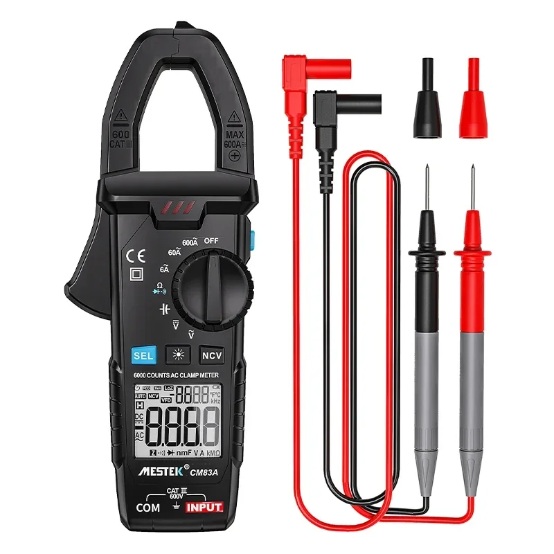 CM83A AC Current Voltage Ampere NCV Ohm Tester Ammeter Multimeter Electrician Digital Clamp Meter
CM83A AC Current Voltage Ampere NCV Ohm Tester Ammeter Multimeter Electrician Digital Clamp Meter