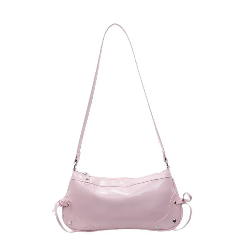 Leisure bag with bow design, women's summer underarm single shoulder hand-held small square bag
Leisure bag with bow design, women's summer underarm single shoulder hand-held small square bag