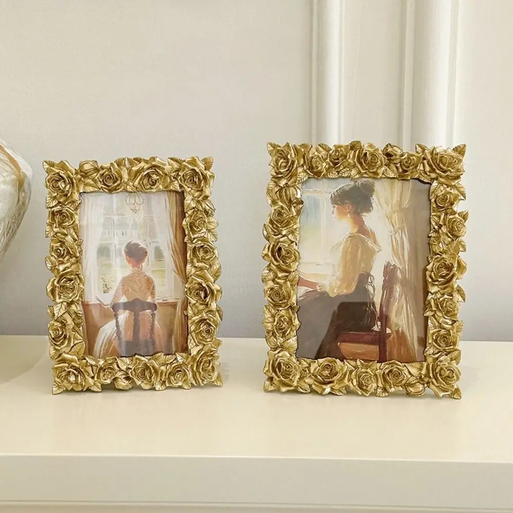 European Style Rose Edged Picture Frame Retro Gold Photo Frame 5/6/7 Inch Home Decoration Photo Props Frame Ornaments Wedding
European Style Rose Edged Picture Frame Retro Gold Photo Frame 5/6/7 Inch Home Decoration Photo Props Frame Ornaments Wedding