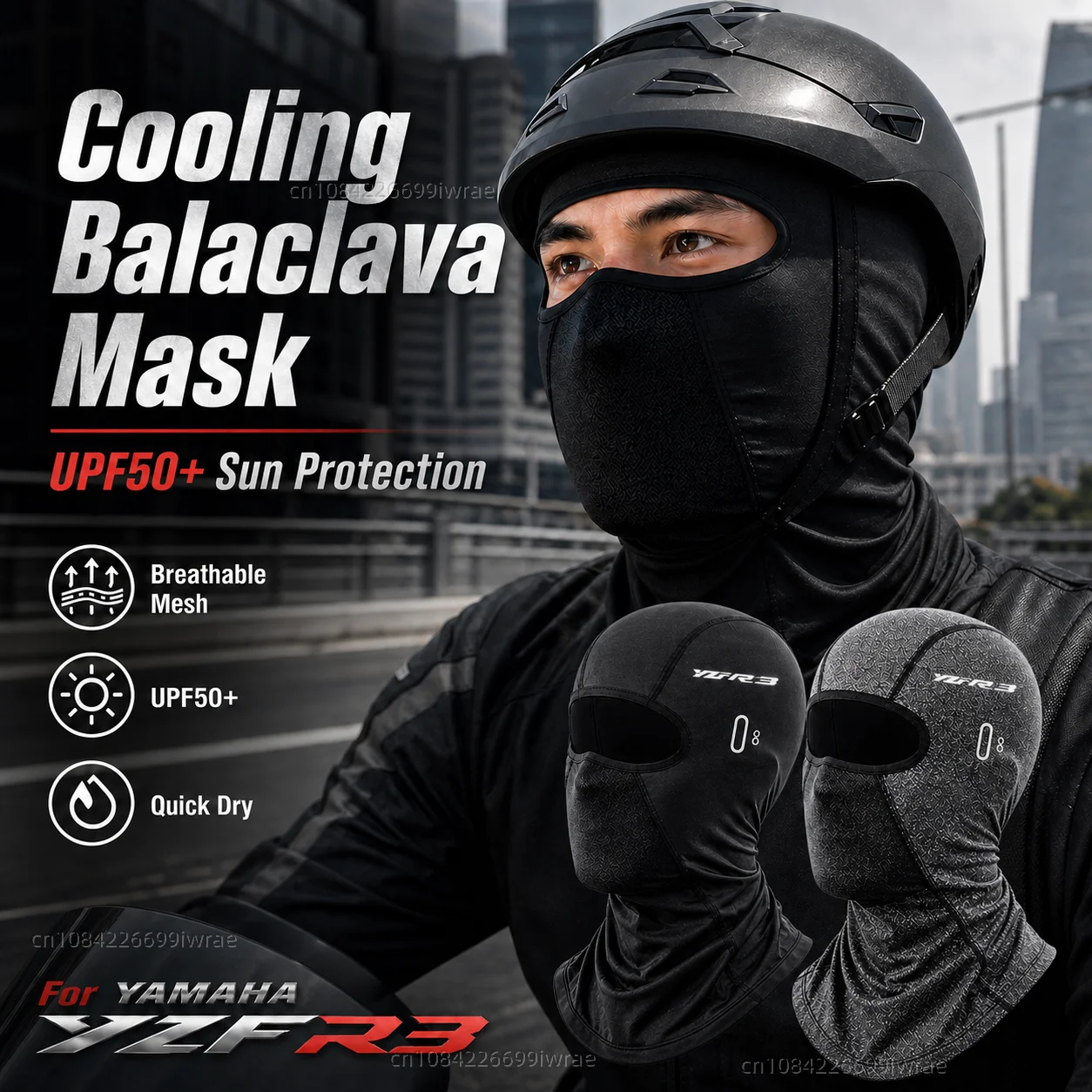Cooling Motorcycle Balaclava Mask UPF50+ UV Protection Breathable Face Cover Summer For YAMAHA YZFR3 YZF-R3 YZF R3
Cooling Motorcycle Balaclava Mask UPF50+ UV Protection Breathable Face Cover Summer For YAMAHA YZFR3 YZF-R3 YZF R3