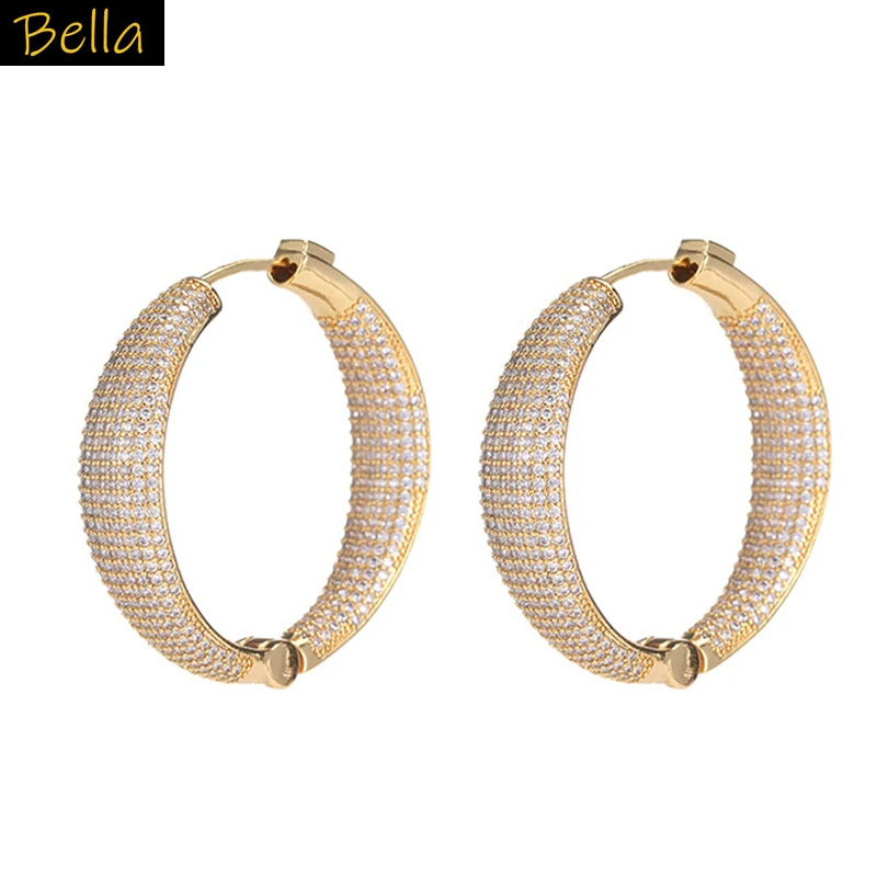 large hoop earrings for women gold silver color shiny zirconia luxury jewelry dinner party wedding bridal earrings circle
large hoop earrings for women gold silver color shiny zirconia luxury jewelry dinner party wedding bridal earrings circle