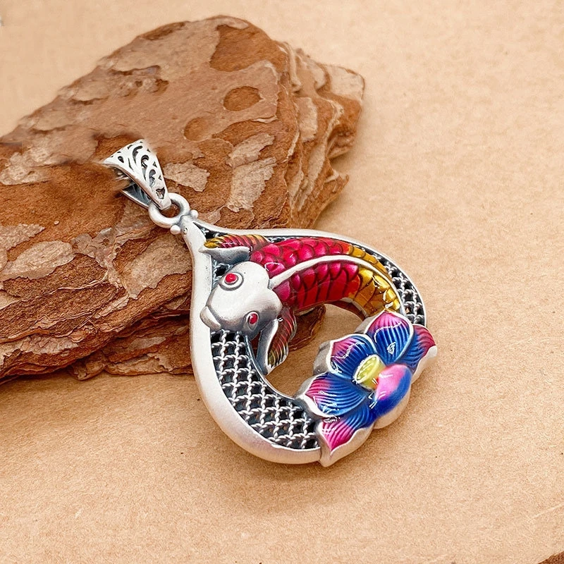 Ethnic Style Enamel Fish Necklace For Lady Choker Accessories Blessing Safety Buckle Pendant Women Jewelry
Ethnic Style Enamel Fish Necklace For Lady Choker Accessories Blessing Safety Buckle Pendant Women Jewelry