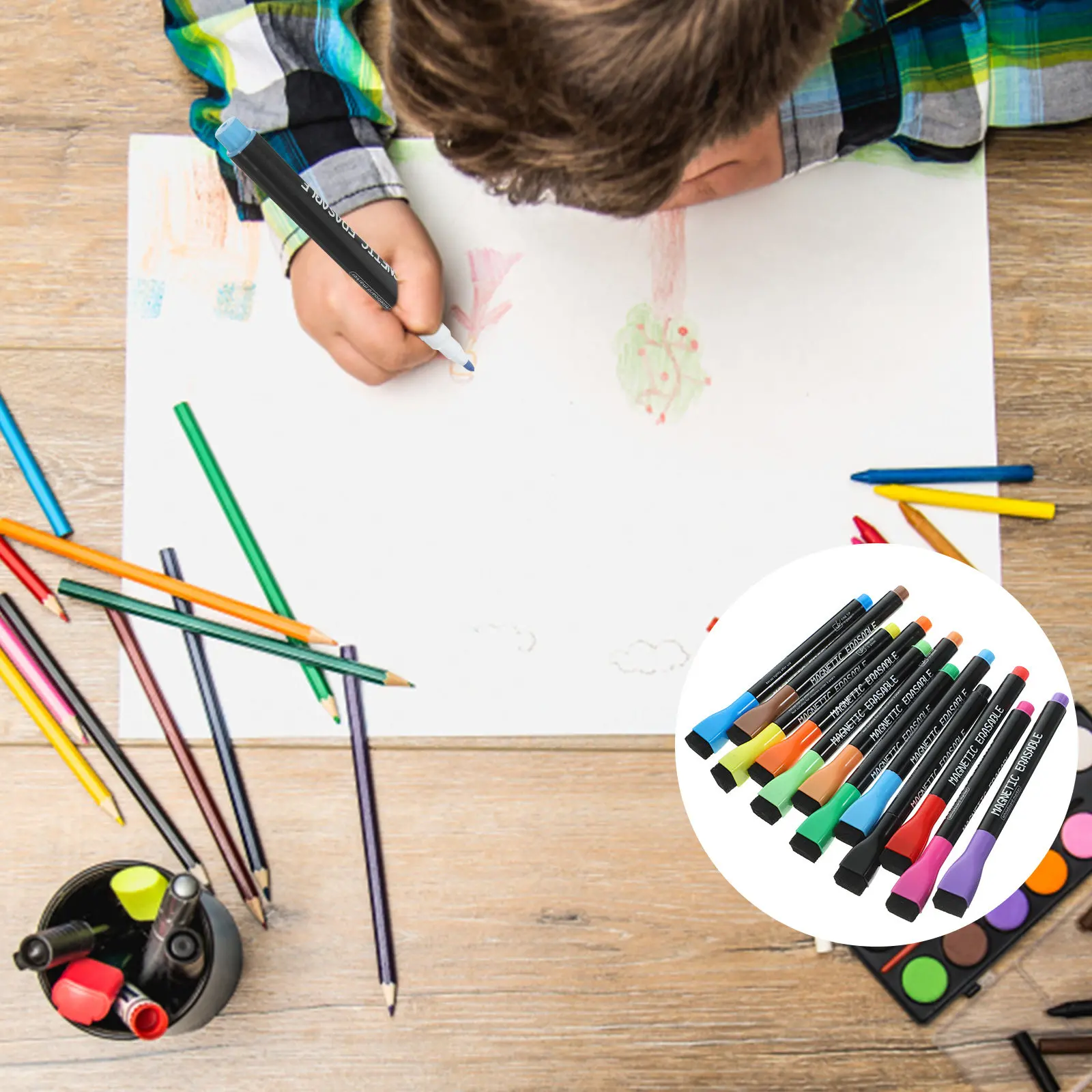 12Pcs Magnetic Whiteboard Markers Dry Erase Pens Fine Point Reusable Leak Proof Quick Dry for Home Office School Classroom
12Pcs Magnetic Whiteboard Markers Dry Erase Pens Fine Point Reusable Leak Proof Quick Dry for Home Office School Classroom