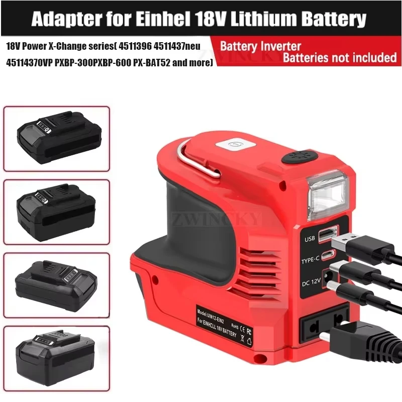 180W Power Inverter for Einhelll 18V Battery DC 20V to AC 210-220V EU Plug Inverter Portable Power Source Supply Charger Adapter
180W Power Inverter for Einhelll 18V Battery DC 20V to AC 210-220V EU Plug Inverter Portable Power Source Supply Charger Adapter