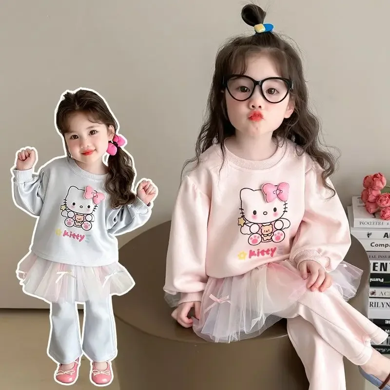 Hello Kitty Anime Kawaii MINISO Children Long Sleeve Shirt Dress Pants Set Spring 2025 Cute Children Hoodie Baby Two-piece Set
Hello Kitty Anime Kawaii MINISO Children Long Sleeve Shirt Dress Pants Set Spring 2025 Cute Children Hoodie Baby Two-piece Set