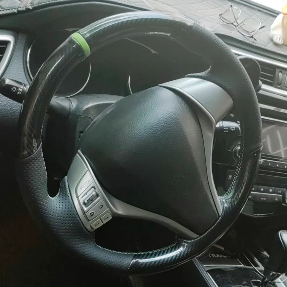 Оплетка на руль автомобиля из углеродного волокна под заказ, оплетка для Nissan Teana Altima X-Trail QASHQAI Rogue Sentra Tiida 2013-2016
Оплетка на руль автомобиля из углеродного волокна под заказ, оплетка для Nissan Teana Altima X-Trail QASHQAI Rogue Sentra Tiida 2013-2016