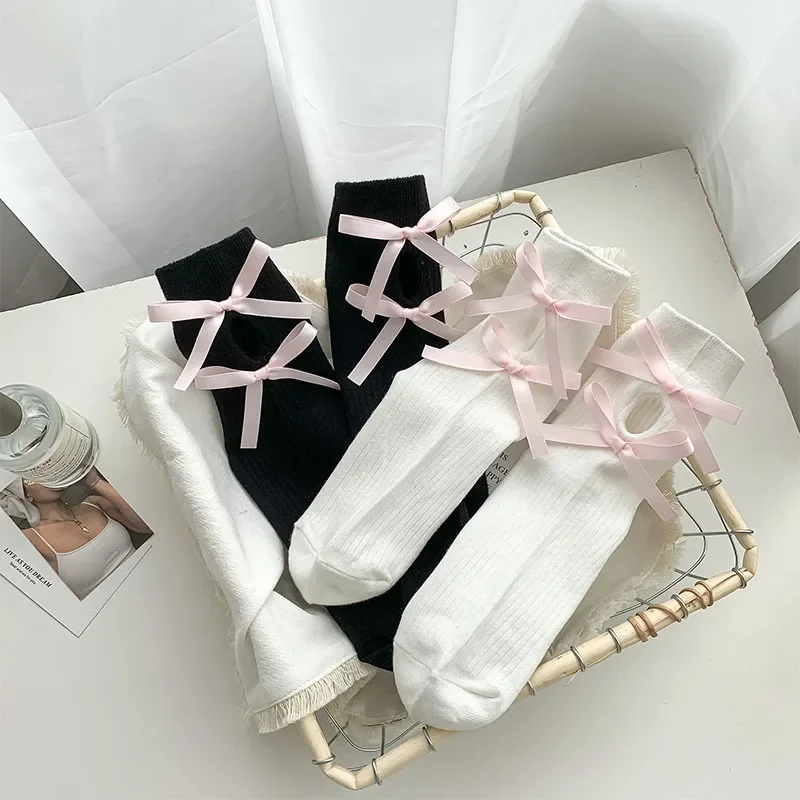 Женские носки в стиле балетки с розовым бантом Kawaii, однотонные черные, белые носки, женские японские модные милые средние носки для девочек
Женские носки в стиле балетки с розовым бантом Kawaii, однотонные черные, белые носки, женские японские модные милые средние носки для девочек