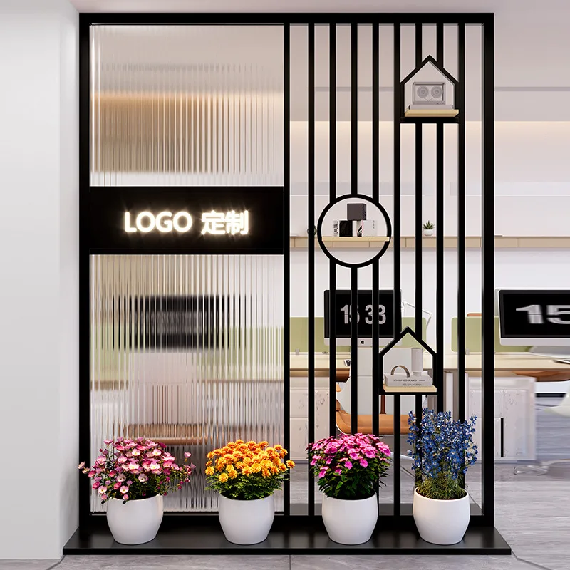 Glass screen false wall company blocking wrought iron image wall household entrance porch partition
Glass screen false wall company blocking wrought iron image wall household entrance porch partition
