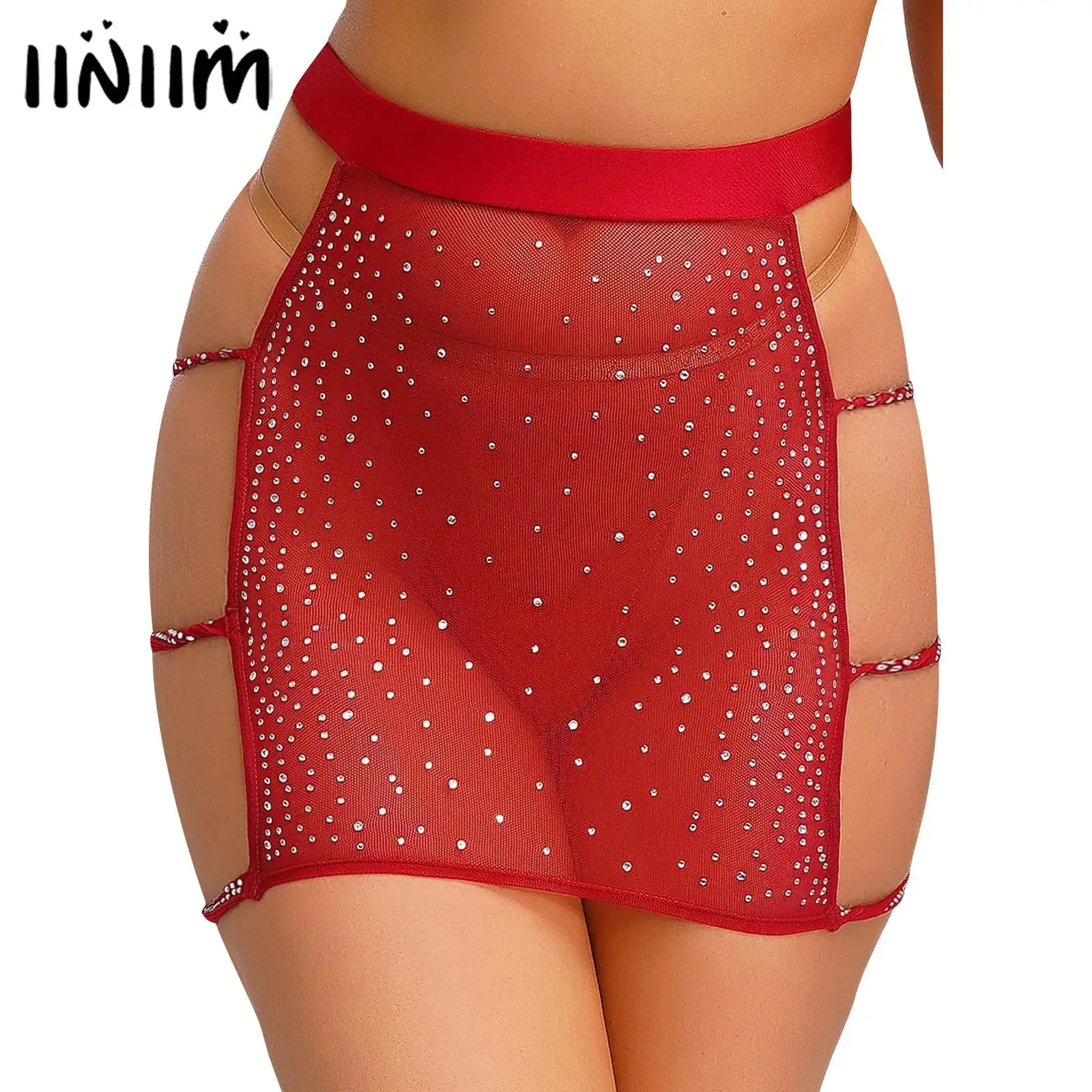Sexy Womens Side Hollow Out Bodycon Skirt Sparkly Rhinestone Sheer Mesh Miniskirt Side Slit See Through Skirt Clubwear Nightwear
Sexy Womens Side Hollow Out Bodycon Skirt Sparkly Rhinestone Sheer Mesh Miniskirt Side Slit See Through Skirt Clubwear Nightwear