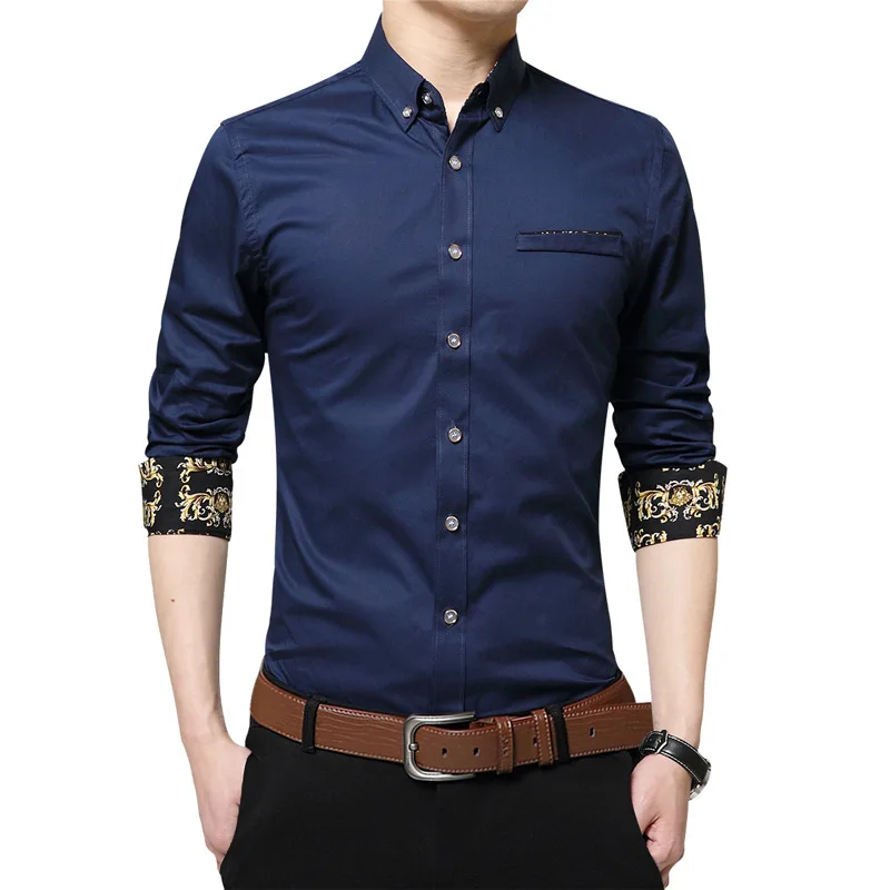 Fashion Button Down Floral Men's Formal Dress Shirt Long Sleeve Shirts Men Brand Casual Business Work Cotton Slim Fit Shirt
Fashion Button Down Floral Men's Formal Dress Shirt Long Sleeve Shirts Men Brand Casual Business Work Cotton Slim Fit Shirt