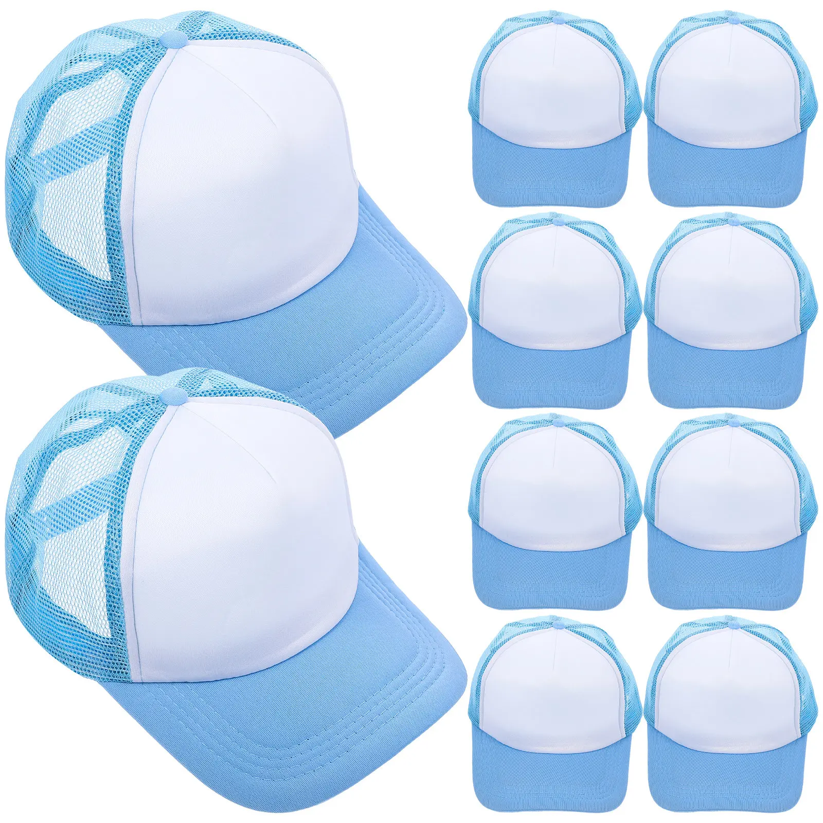 10Pcs Blank Baseball Hats Mesh Design DIY Sublimation Heat Transfer Cap for Men Women Personalized Outdoor Activities
10Pcs Blank Baseball Hats Mesh Design DIY Sublimation Heat Transfer Cap for Men Women Personalized Outdoor Activities