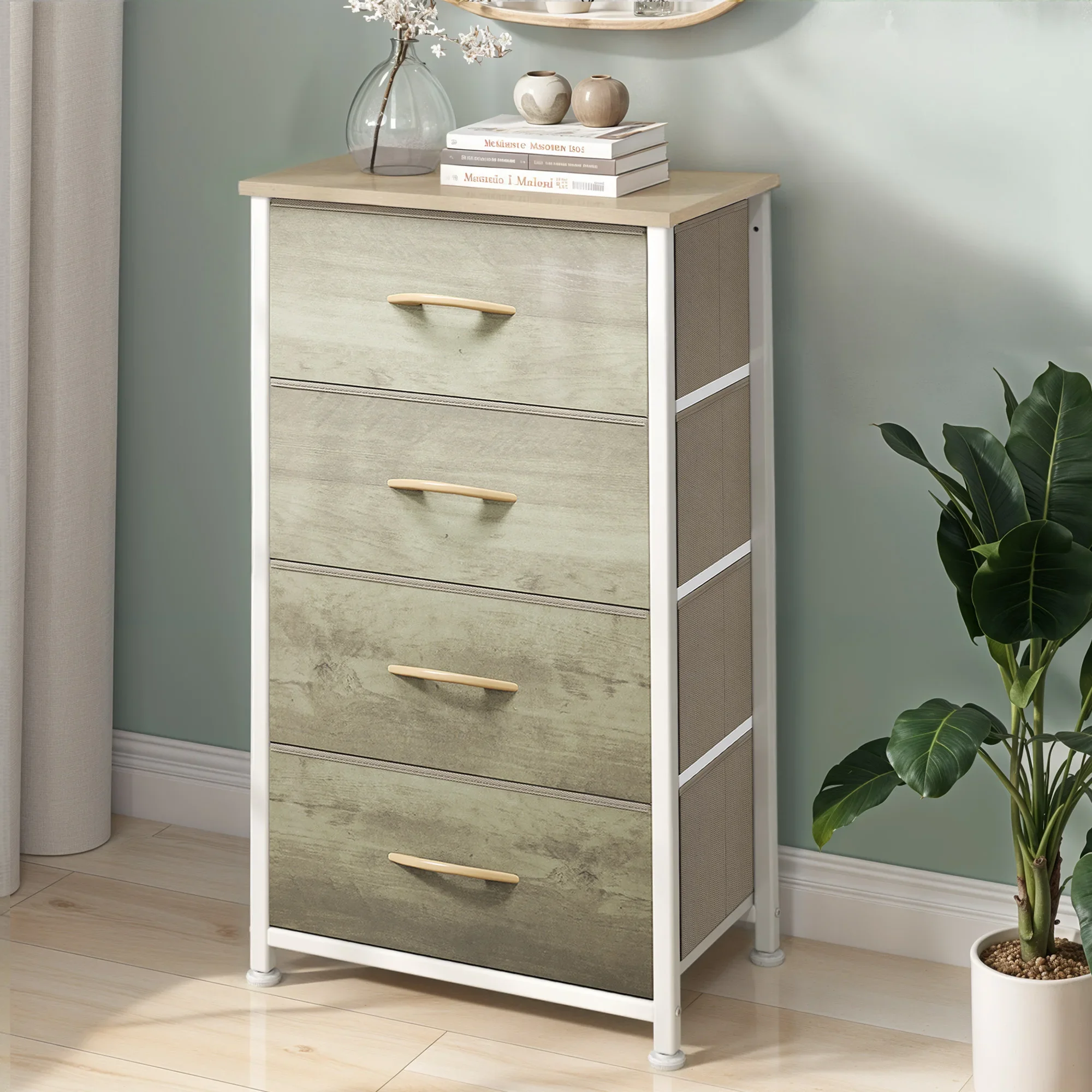 4 Drawer Dresser Fabric Chest of Drawers Furniture Storage Organizer for Living Room,,Hallway,Oak Greige
4 Drawer Dresser Fabric Chest of Drawers Furniture Storage Organizer for Living Room,,Hallway,Oak Greige