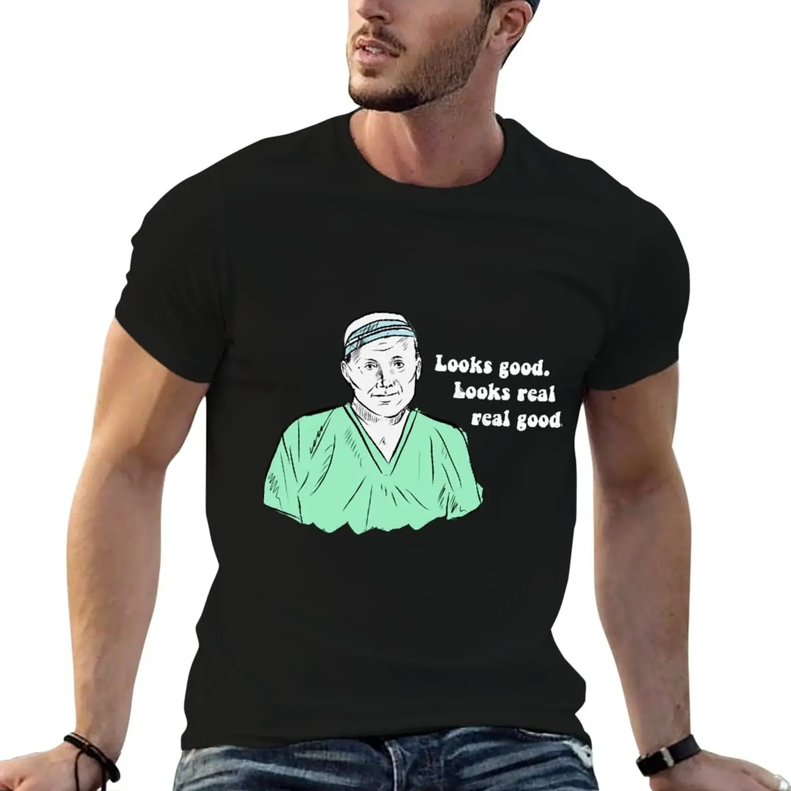 Looks Real Real Good (white text) T-Shirt funny shirt cotton cotton man t-shirts plus sizes fitted t shirts for men
Looks Real Real Good (white text) T-Shirt funny shirt cotton cotton man t-shirts plus sizes fitted t shirts for men
