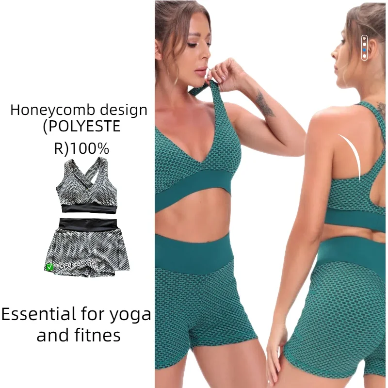 2pcs Women's Sportswear Set - Hollow Back Yoga Vest Shorts Fitness SeamlessYoga Sportswear Short Pant and Sports Bra
2pcs Women's Sportswear Set - Hollow Back Yoga Vest Shorts Fitness SeamlessYoga Sportswear Short Pant and Sports Bra