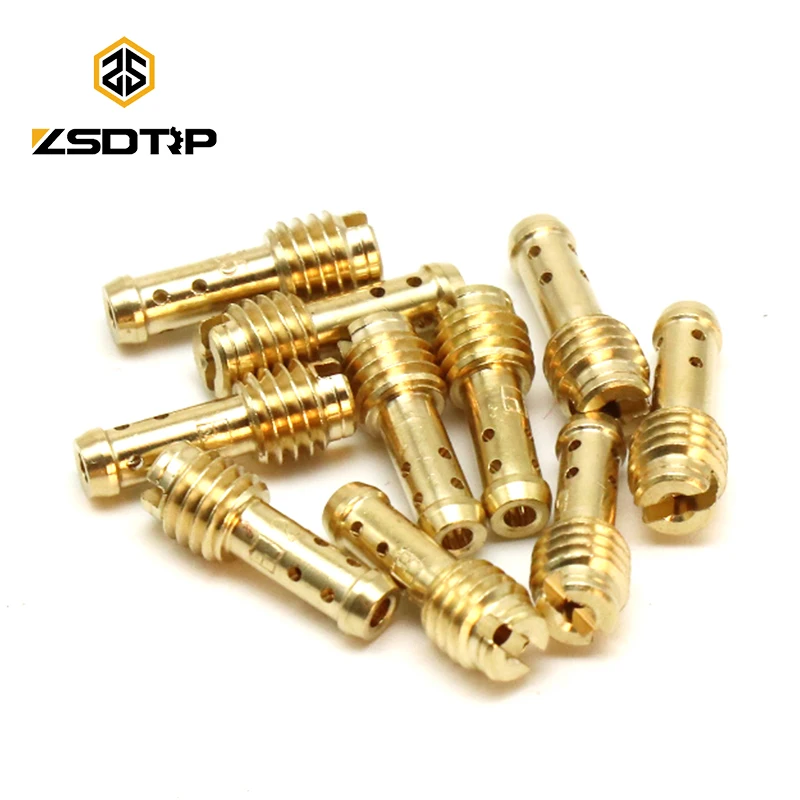 ZSDTRP 10pcs Pilot Jet 8 Bleed Holes for MIKUNI VM/TM/TMX Carburetor Idle Jet 15-60
ZSDTRP 10pcs Pilot Jet 8 Bleed Holes for MIKUNI VM/TM/TMX Carburetor Idle Jet 15-60