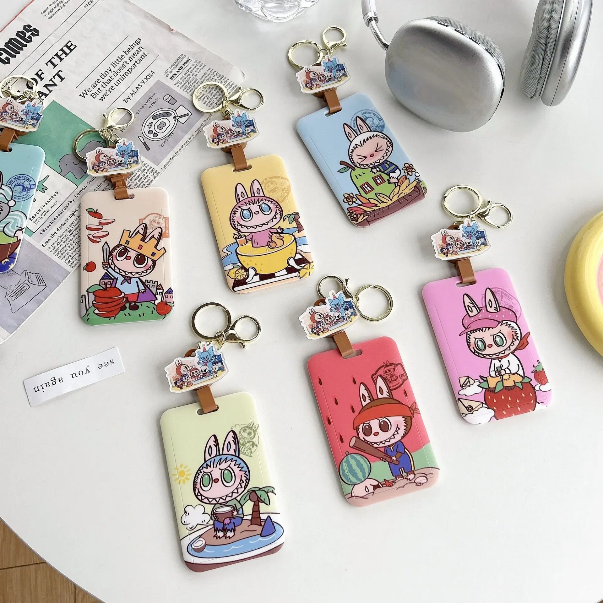Labubu Card Holder Cute Cartoon Anime Keychain Children School Bag Pendant Work ID Access Control Student Bus Cards Holder Gifts
Labubu Card Holder Cute Cartoon Anime Keychain Children School Bag Pendant Work ID Access Control Student Bus Cards Holder Gifts