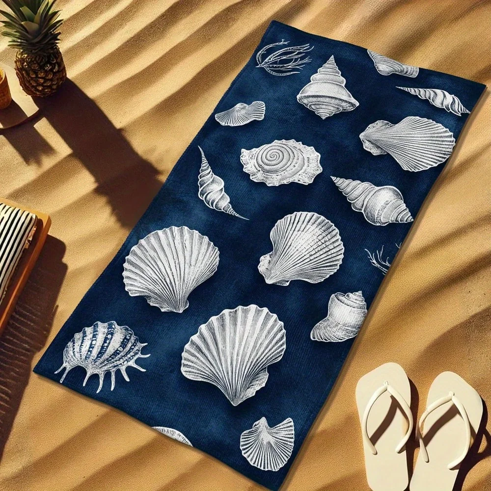 Beach Towel With Dark Blue Starfish And Seashells Beach Towel Design Sports Travel Swim Pool Yoga More Suitable for Summer
Beach Towel With Dark Blue Starfish And Seashells Beach Towel Design Sports Travel Swim Pool Yoga More Suitable for Summer