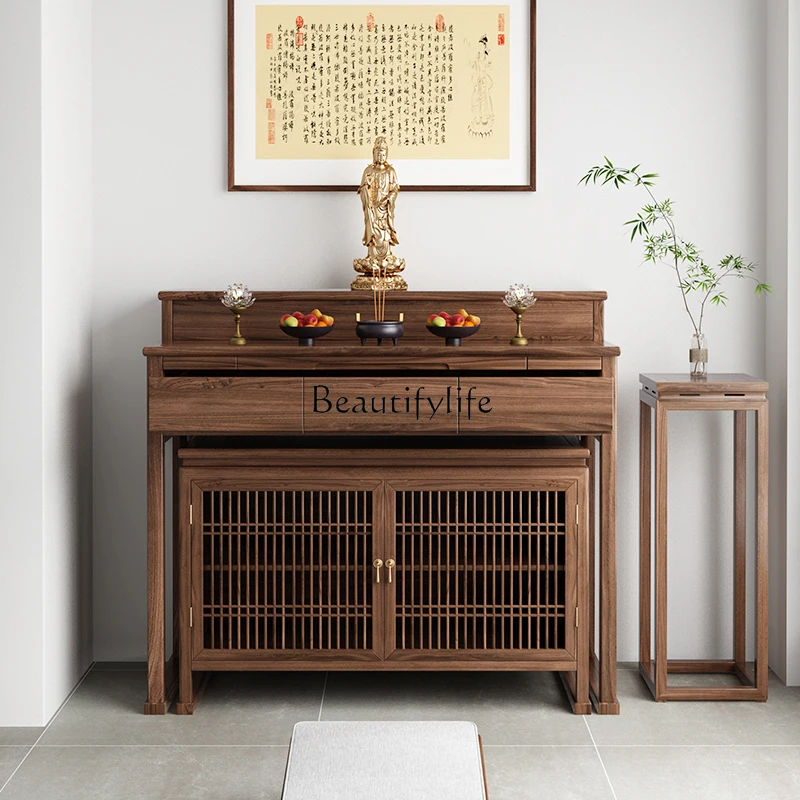 Chinese-style solid wood Guanyin God of Wealth table step set cabinet household incense shrine Buddhist shrine offering table
Chinese-style solid wood Guanyin God of Wealth table step set cabinet household incense shrine Buddhist shrine offering table