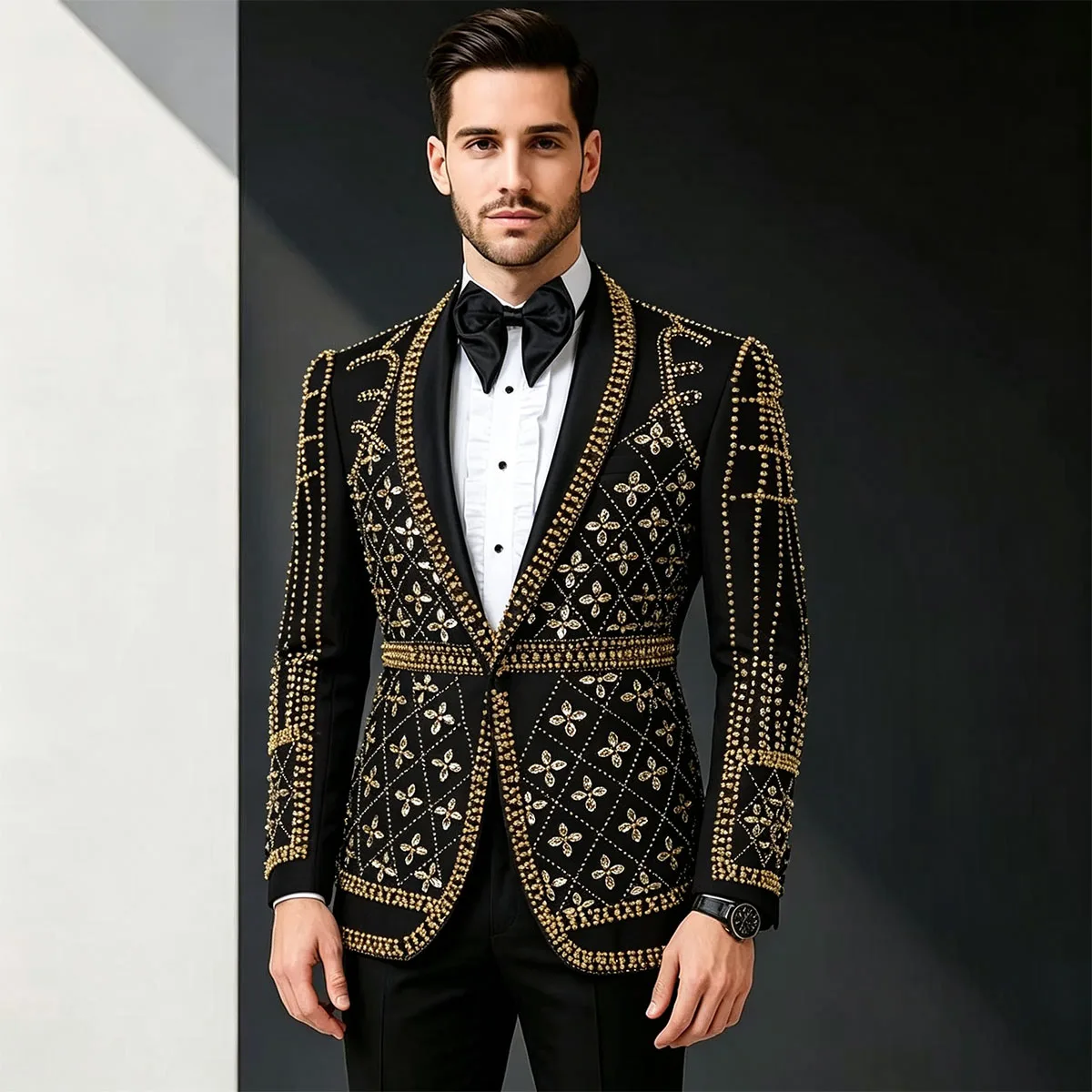 High Quality Men Suits Formal Ropa Hombre Peaked Lapel Groom Tuxedos Diamond 2 Pieces Sets Male Party Prom Blazer Customized
High Quality Men Suits Formal Ropa Hombre Peaked Lapel Groom Tuxedos Diamond 2 Pieces Sets Male Party Prom Blazer Customized
