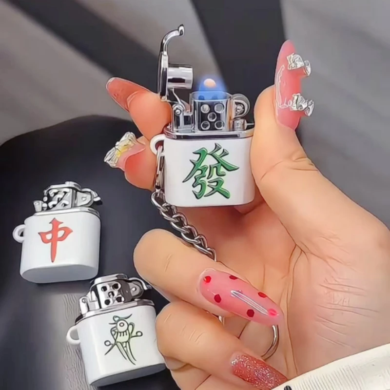 Original Mini Mahjong Keychain Lighter Retro Metal Creative Personalized Outdoor Portable Lighter New Smoking Gift
Original Mini Mahjong Keychain Lighter Retro Metal Creative Personalized Outdoor Portable Lighter New Smoking Gift